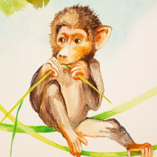 Monkey mural at our Pasing nursery