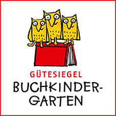 Logo of the ‘Book Nursery’ quality seal awarded to Minihaus München in Obermenzing